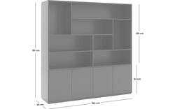 Goossens basic buffetkast madrid zwart melamine - 8222630-01