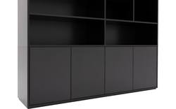 Goossens basic buffetkast madrid zwart melamine - 8223663-01