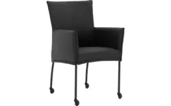 Goossens eetkamerstoel funk zwart leer - 8227234-01