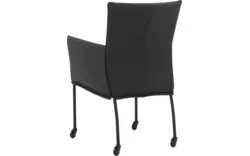 Goossens eetkamerstoel funk zwart leer - 8227234-01