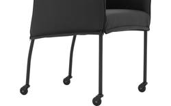 Goossens eetkamerstoel funk zwart leer - 8227234-01