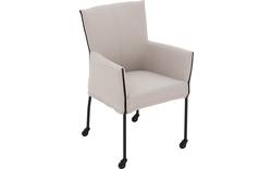 Goossens eetkamerstoel funk beige stof - 8227250-01