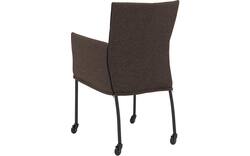 Goossens eetkamerstoel funk bruin stof - 8227251-02