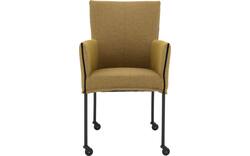 Goossens eetkamerstoel funk groen stof - 8227255-01