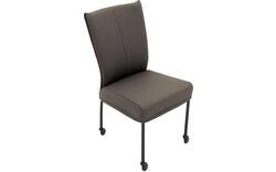 Goossens eetkamerstoel funk grijs leer - 8227260-01
