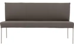 Goossens eetbank funk grijs leer - 8227344-01