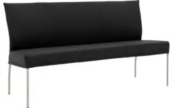 Goossens eetbank funk zwart leer - 8227345-01