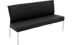 Goossens eetbank funk zwart leer - 8227345-01