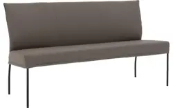 Goossens eetbank funk grijs leer - 8227365-02