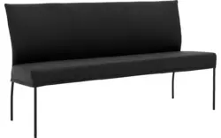 Goossens eetbank funk zwart leer - 8227366-01