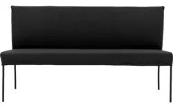 Goossens eetbank funk zwart leer - 8227366-01