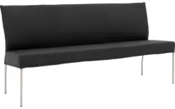 Goossens eetbank funk zwart leer - 8227397-01