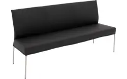 Goossens eetbank funk zwart leer - 8227397-01