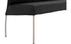 Goossens eetbank funk zwart leer - 8227397-01