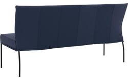 Goossens eetbank funk blauw leer - 8227416-02