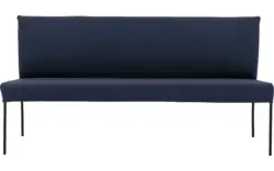 Goossens eetbank funk blauw leer - 8227416-01
