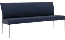 Goossens eetbank funk blauw leer - 8227437-01