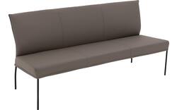 Goossens eetbank funk grijs leer - 8227459-01