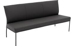 Goossens eetbank funk grijs leer - 8227461-01