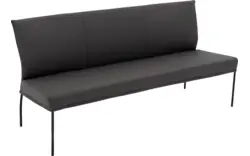 Goossens eetbank funk grijs leer - 8227461-01