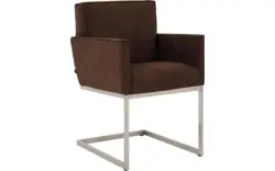 Goossens excellent eetkamerstoel tom bruin micro leer - 8229433-01
