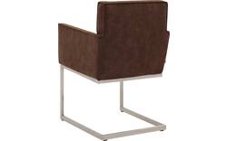 Goossens excellent eetkamerstoel tom bruin micro leer - 8229433-02