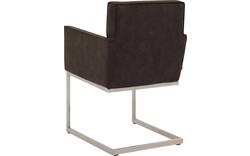 Goossens excellent eetkamerstoel tom bruin micro leer - 8229435-02
