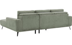 Goossens excellent loungebank princess groen stof - 8229791-01-gespiegeld