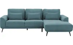 Goossens excellent loungebank princess blauw stof - 8229793-01-gespiegeld