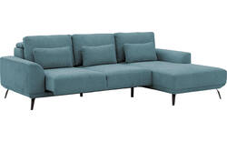 Goossens excellent loungebank princess blauw stof - 8229793-01-gespiegeld