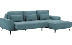 Goossens excellent loungebank princess blauw stof - 8229793-01-gespiegeld