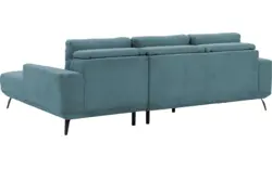 Goossens excellent loungebank princess blauw stof - 8229793-01-gespiegeld