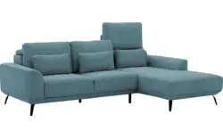 Goossens excellent loungebank princess blauw stof - 8229793-01-gespiegeld