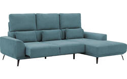 Goossens excellent loungebank princess blauw stof - 8229793-01-gespiegeld