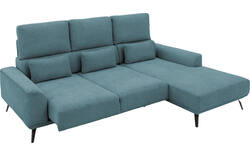 Goossens excellent loungebank princess blauw stof - 8229793-01-gespiegeld