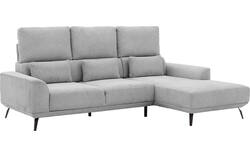 Goossens excellent loungebank princess grijs stof - 8229795-01-gespiegeld