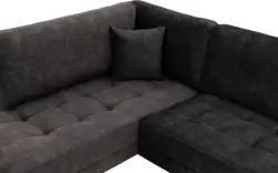 Goossens hoeksalon coco zwart stof - 8230181-01