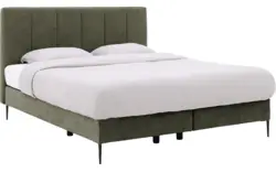Goossens boxspring ease solid incl matras groen stof - 8230509-01