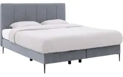 Goossens boxspring ease solid incl matras grijs stof - 8230510-01