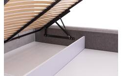 Goossens bedframe mysen storage grijs stof - 8231156-02