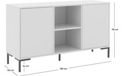 Goossens basic dressoir madrid grijs melamine - 8231293-goossens-basic-madrid-dressoir-melamine-01