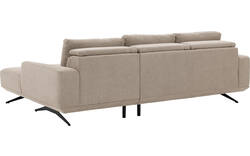 Goossens excellent loungebank princess beige stof - 8231518-gespiegeld-01