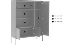 Goossens excellent opbergkast vic zwart eiken - 8231845-goossens-vic-opbergkast-eiken-01
