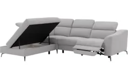 Goossens excellent hoeksalon elmer grijs stof - 8232627-01