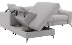 Goossens excellent hoeksalon elmer grijs stof - 8232627-01