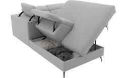 Goossens excellent hoeksalon elmer grijs stof - 8232627-01