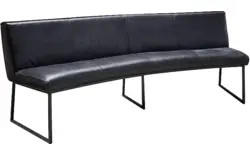 Goossens excellent eetbank tom zwart leer - 8232828-01