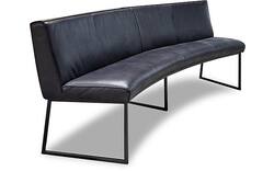 Goossens excellent eetbank tom zwart leer - 8232828-02