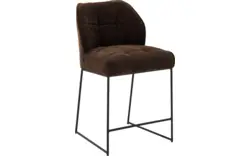 Stof fijn geweven donkerbruin