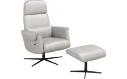 Goossens relaxstoel tirana grijs leer - 8233590-goossens-tirana-fauteuil-leer-01